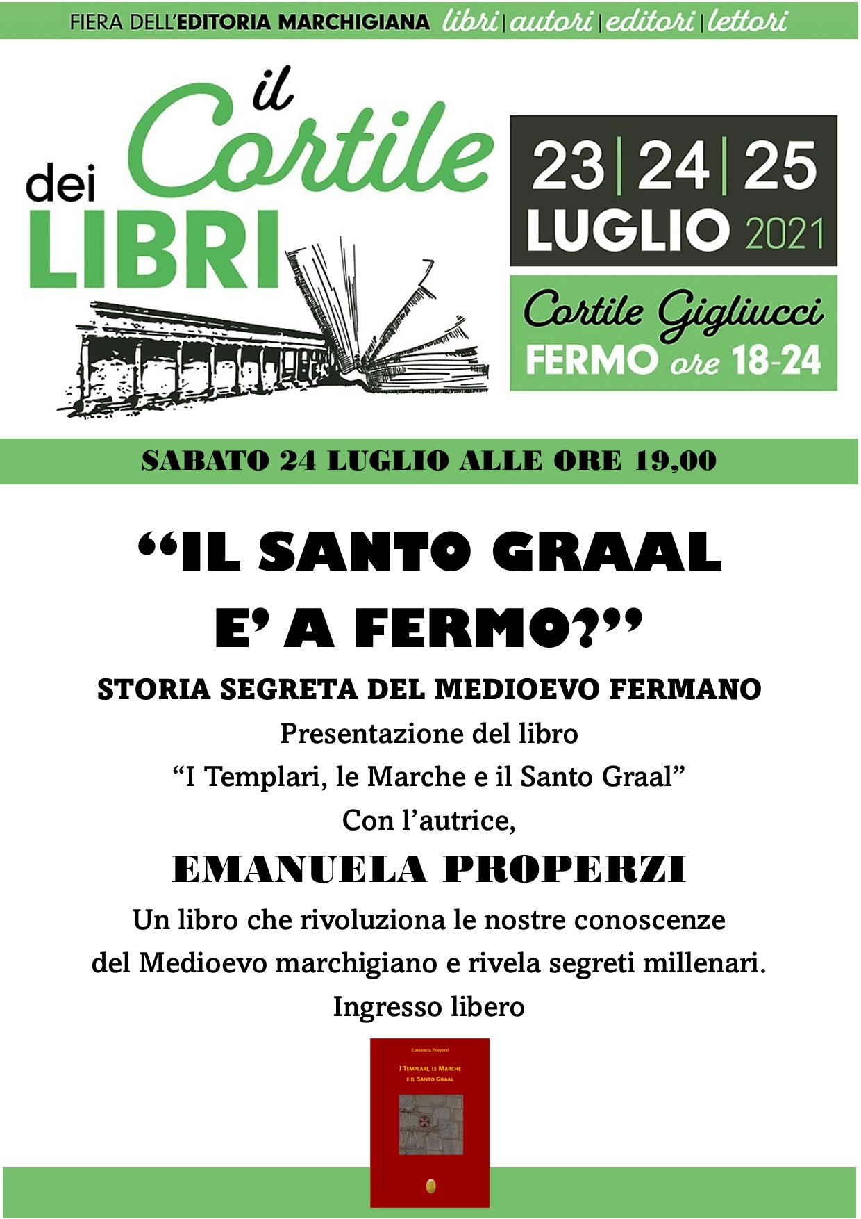 Presentazione a Fermo - 24-7-21 Copertina del libro "Il tempio degli eretici" di Edizioni Nisroch